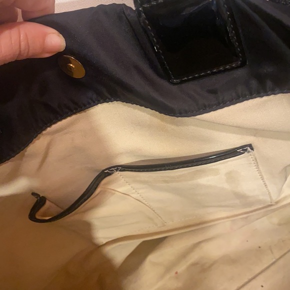 Tory Burch large black tote Ella nylon shoulder bag. - Picture 8 of 9